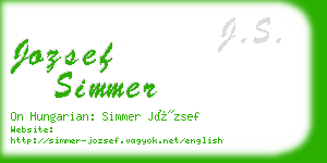 jozsef simmer business card